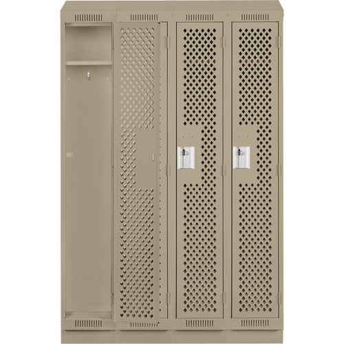Casiers Clean Line, Bloc de 4, 48" x 18" x 82", Acier, Gris, Rivet (assembl&eacute;), Perfor&eacute; MAS Chibougamau