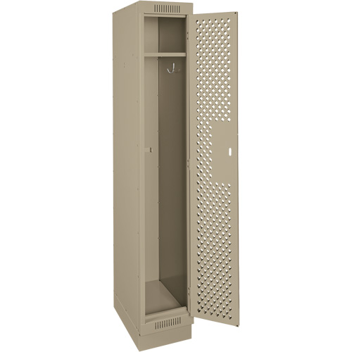 Clean Line Lockers, 12" x 18" x 76", Steel, Beige, Rivet (Assembled), Perforated MAS Chibougamau