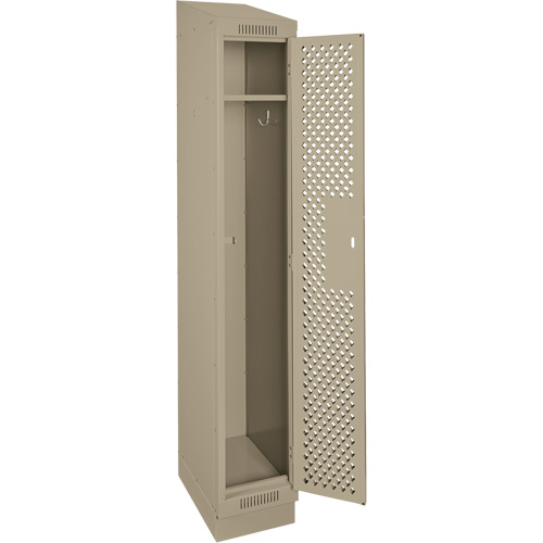 Clean Line Lockers, 12" x 18" x 82", Steel, Beige, Rivet (Assembled), Perforated MAS Chibougamau