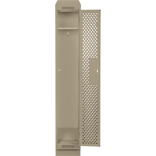 Clean Line Lockers, 12" x 18" x 82", Steel, Beige, Rivet (Assembled), Perforated MAS Chibougamau