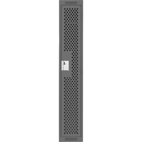Clean Line Lockers, 12" x 15" x 72", Steel, Charcoal, Rivet (Assembled), Perforated MAS Chibougamau