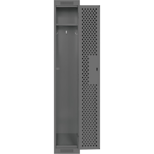 Clean Line Lockers, 12" x 15" x 72", Steel, Charcoal, Rivet (Assembled), Perforated MAS Chibougamau
