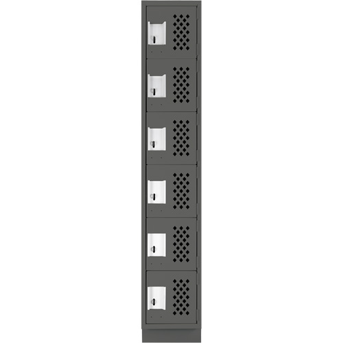 Petit casier perfor&eacute; Clean-Line, 6 niveaux, 15" x 72" x 12", Acier MAS Chibougamau