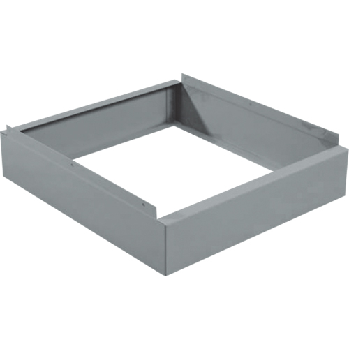Base en retrait pour casiers &eacute;conomiques Clean Line, 1 Blocs, 4" lo x 12" la x 18" p, Gris, Acier MAS Chibougamau