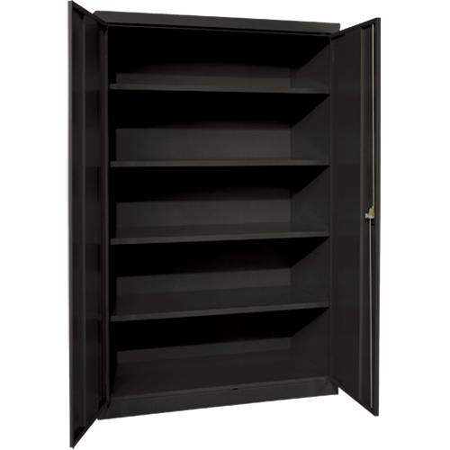 Armoires de rangement Hi-Boy profondes, Acier, 4 Tablettes, 72" h x 36" la x 24" P, Noir MAS Chibougamau
