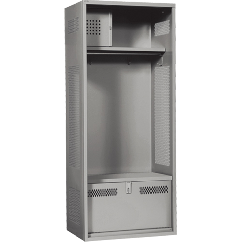Gear Locker, Steel, 24" W x 24" D x 72" H, Grey MAS Chibougamau