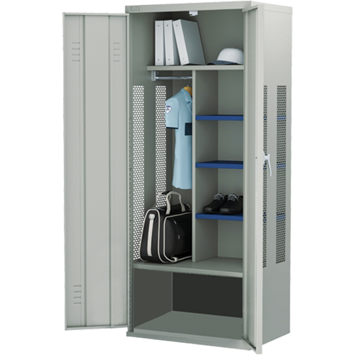 Gear Locker, Steel, 36" W x 24" D x 72" H, Grey MAS Chibougamau