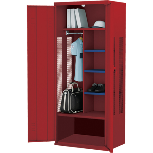 Casier de luxe pour &eacute;quipement, Acier, 36" la x 24" p x 72" h, Rouge MAS Chibougamau