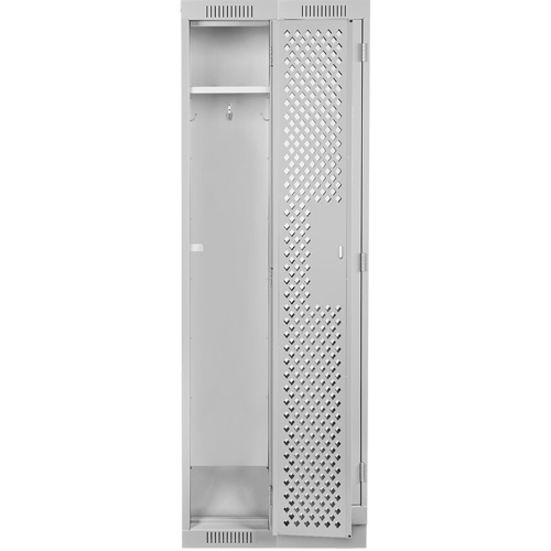 Clean Line Lockers, Bank of 2, 24" x 15" x 76", Steel, Grey, Rivet (Assembled), Perforated MAS Chibougamau