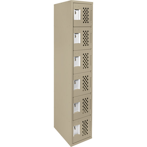 Petits casiers &eacute;conomiques assembl&eacute;s et perfor&eacute;s Clean Line, 6 niveaux, 18" x 72" x 12", Acier MAS Chibougamau