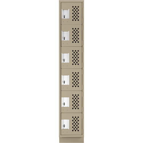 Petits casiers &eacute;conomiques assembl&eacute;s et perfor&eacute;s Clean Line, 6 niveaux, 18" x 72" x 12", Acier MAS Chibougamau