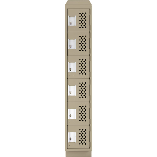 Petit casier perfor&eacute; Clean-Line, 6 niveaux, 15" x 72" x 12", Acier MAS Chibougamau