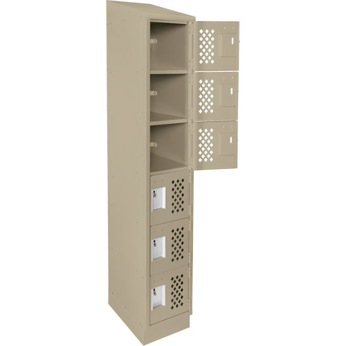 Petit casier perfor&eacute; Clean-Line, 6 niveaux, 15" x 72" x 12", Acier MAS Chibougamau