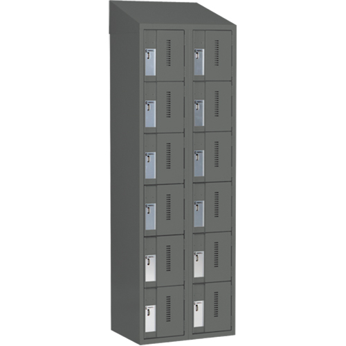 Casiers robustes Concorde, 6 niveaux, Bloc de 2, 24" x 18" x 78", Acier, Charbon, Soud&eacute; (assembl&eacute;) MAS Chibougamau