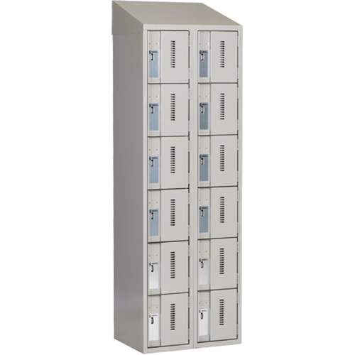Casiers robustes Concorde, 6 niveaux, Bloc de 2, 24" x 18" x 78", Acier, Gris, Soud&eacute; (assembl&eacute;) MAS Chibougamau