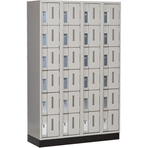 Casiers robustes Concorde, 6 niveaux, Bloc de 4, 48" x 18" x 76", Acier, Gris, Soud&eacute; (assembl&eacute;) MAS Chibougamau