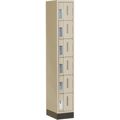Casiers robustes Concorde, 6 niveaux, 12" x 18" x 76", Acier, Beige, Soud&eacute; (assembl&eacute;) MAS Chibougamau