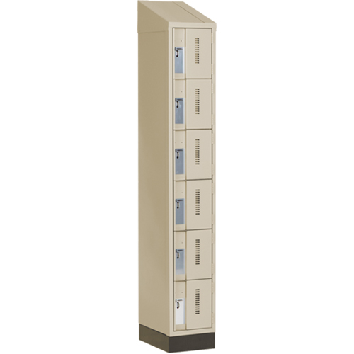 Casiers robustes Concorde, 6 niveaux, 12" x 18" x 82", Acier, Beige, Soud&eacute; (assembl&eacute;) MAS Chibougamau