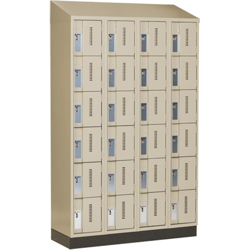 Casiers robustes Concorde, 6 niveaux, Bloc de 4, 48" x 18" x 82", Acier, Beige, Soud&eacute; (assembl&eacute;) MAS Chibougamau