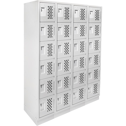 Casiers &eacute;conomiques perfor&eacute;s et assembl&eacute;s Clean Line, 6 niveaux, Bloc de 4, 18" x 72" x 12", Acier MAS Chibougamau