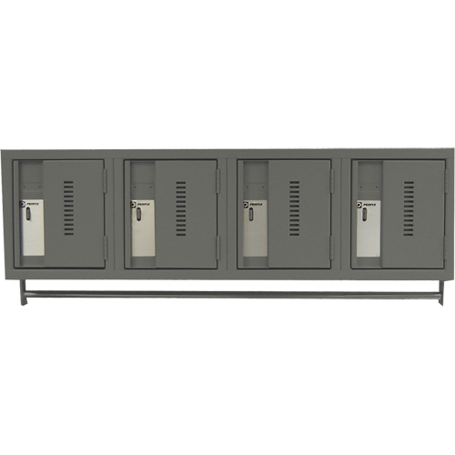 Wall Hung Lockers - Heavy Duty, Bank of 4, 18" x 12" x 12", Steel MAS Chibougamau