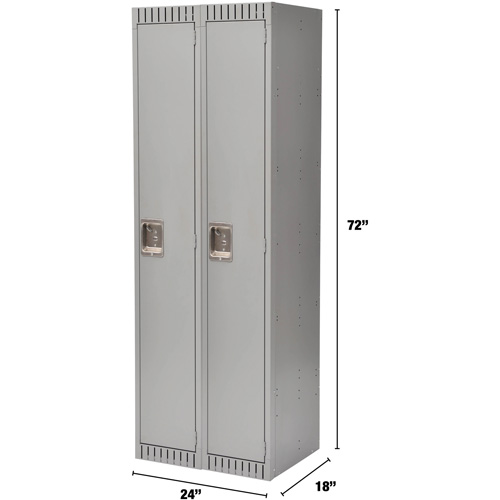 Casiers, Bloc de 2, 24" x 18" x 72", Acier, Gris, Rivet (assembl&eacute;) MAS Chibougamau