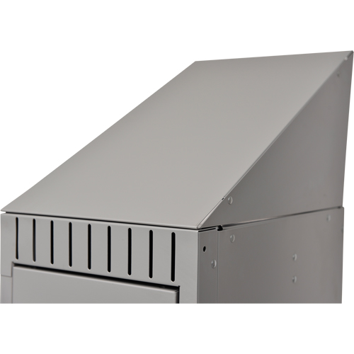 Slope Top, 1 Bank, 18" D x 12" W x 10" H, Grey, Steel MAS Chibougamau