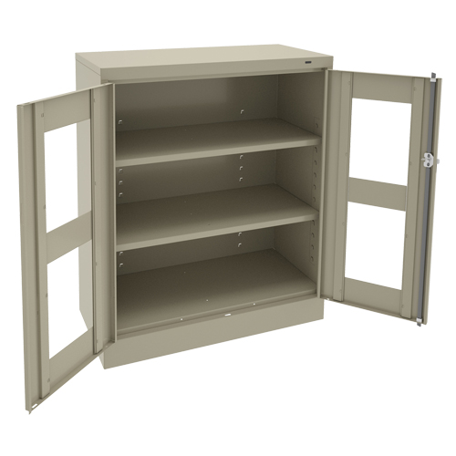 C-Thru Counter High Cabinet, Steel, 2 Shelves, 42" H x 36" W x 18" D MAS Chibougamau