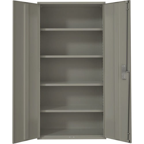 Hi-Boy Storage Cabinet, Steel, 4 Shelves, 72" H x 36" W x 18" D, Grey MAS Chibougamau
