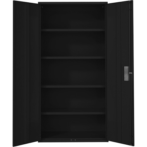 Hi-Boy Storage Cabinet, Steel, 4 Shelves, 72" H x 36" W x 18" D, Black MAS Chibougamau