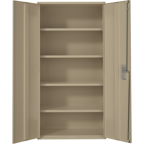 Armoire de rangement Hi-Boy, Acier, 4 Tablettes, 72" h x 36" la x 18" P, Beige MAS Chibougamau