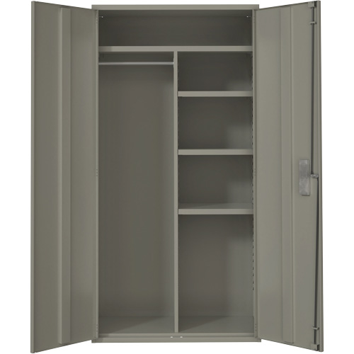 Armoire de rangements combin&eacute;s, Acier, 6 Tablettes, 72" h x 36" la x 18" P, Gris MAS Chibougamau