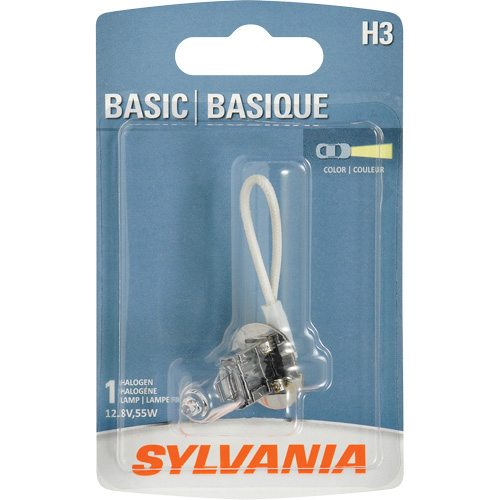 H3 Basic Headlight Bulb, Halogen, 45 W, Off White MAS Chibougamau