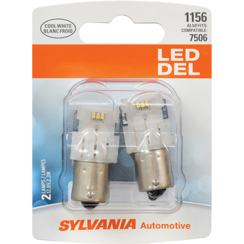 1156 Mini Automotive Bulb, LED, 12.8 W/2.3 W, White MAS Chibougamau
