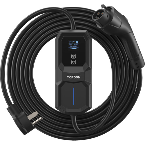 Fiche NEMA 6-50 portable PulseQ AC, 32 A, Niveau 2 CA, Connecteur Type 1 (SAE J1772) MAS Chibougamau