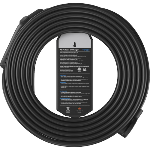 Fiche NEMA 6-50 portable PulseQ AC, 32 A, Niveau 2 CA, Connecteur Type 1 (SAE J1772) MAS Chibougamau