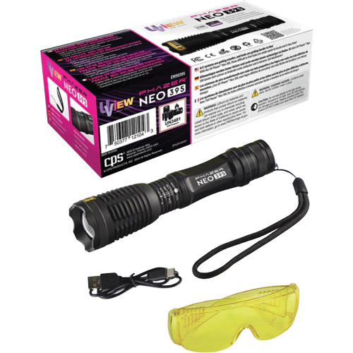 Lampe UV rechargeable pour la d&eacute;tection des fuites UView Phazer NEO 395 MAS Chibougamau
