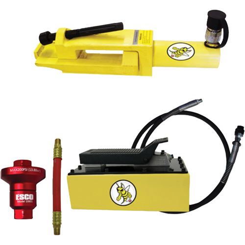 Ensemble de brise-talon pour pneus g&eacute;ants/&eacute;quipement de terrassement Yellow Jackit MAS Chibougamau