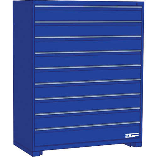 Armoire &agrave; tiroirs modulaire, 9 tiroirs, 60" la x 24" p x 60" h, Bleu MAS Chibougamau
