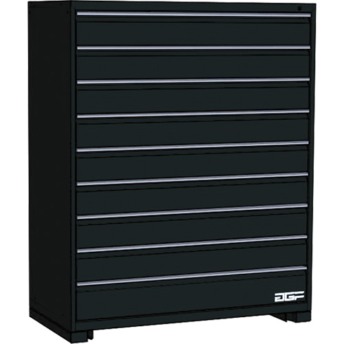 Modular Drawer Cabinet, 9 Drawers, 48" W x 24" D x 60" H, Black MAS Chibougamau