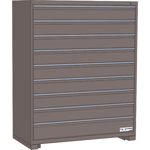 Modular Drawer Cabinet, 9 Drawers, 36" W x 24" D x 60" H, Grey MAS Chibougamau