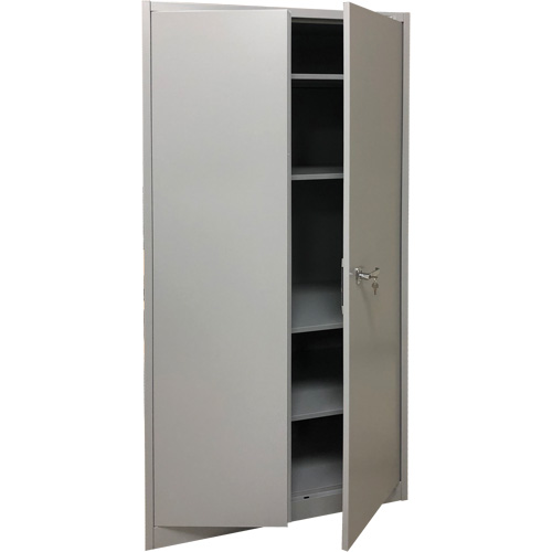 Armoire de rangement, Acier, 4 Tablettes, 78" h x 36" la x 24" P, Gris MAS Chibougamau