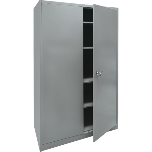 Armoire de rangement, Acier, 4 Tablettes, 78" h x 48" la x 24" P, Gris MAS Chibougamau