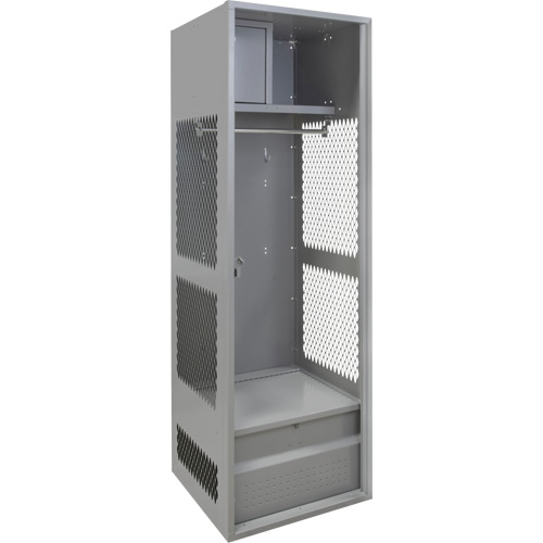 Gear Locker, Steel, 24" W x 18" D x 72" H, Grey MAS Chibougamau