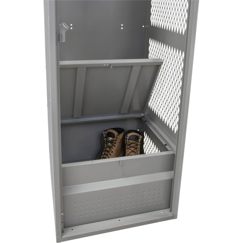 Gear Locker, Steel, 24" W x 18" D x 72" H, Grey MAS Chibougamau