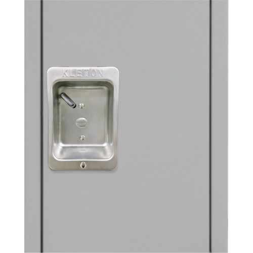 Lockers, 3 -tier, 12" x 18" x 76", Steel, Grey, Knocked Down MAS Chibougamau