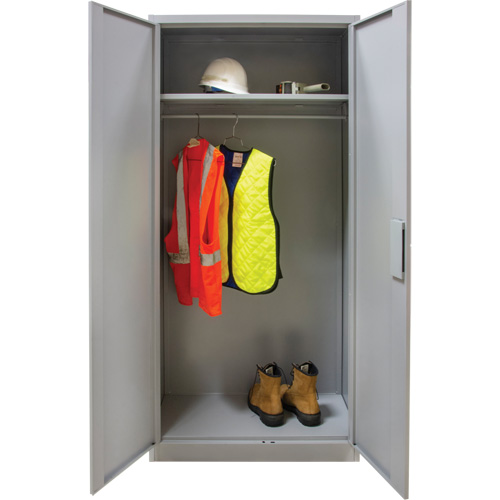 Armoire garde-robe, Acier, 36" la x 18" p x 72" h, Gris MAS Chibougamau