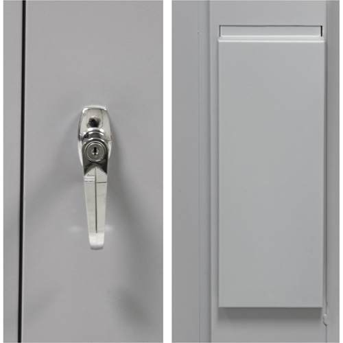 Armoire garde-robe, Acier, 36" la x 18" p x 72" h, Gris MAS Chibougamau