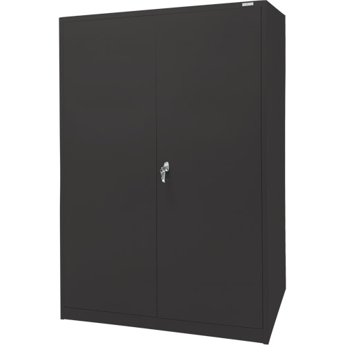 Armoire d'entreposage, Acier, 4 Tablettes, 78" h x 48" la x 24" P, Noir MAS Chibougamau