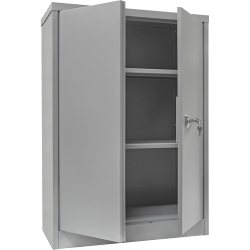 Armoire de rangement &agrave; hauteur de comptoir, Acier, 2 Tablettes, 42" h x 48" la x 24" P, Gris MAS Chibougamau